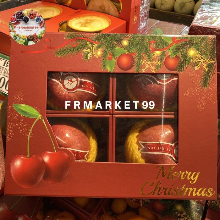 

Hampers Natal Buah Apel Sekaiichi Jumbo 4 Pcs / Parcel Buah Natal /Box
