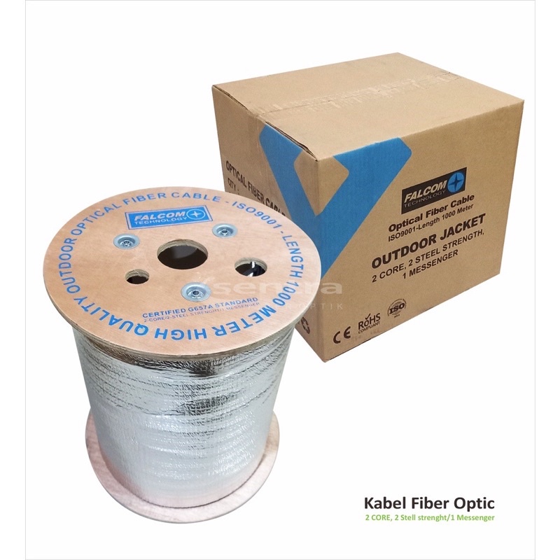 Kabel Fiber Optik Dropcore 2 CORE - 3 seling 1 roll 1000 meter FALCOM