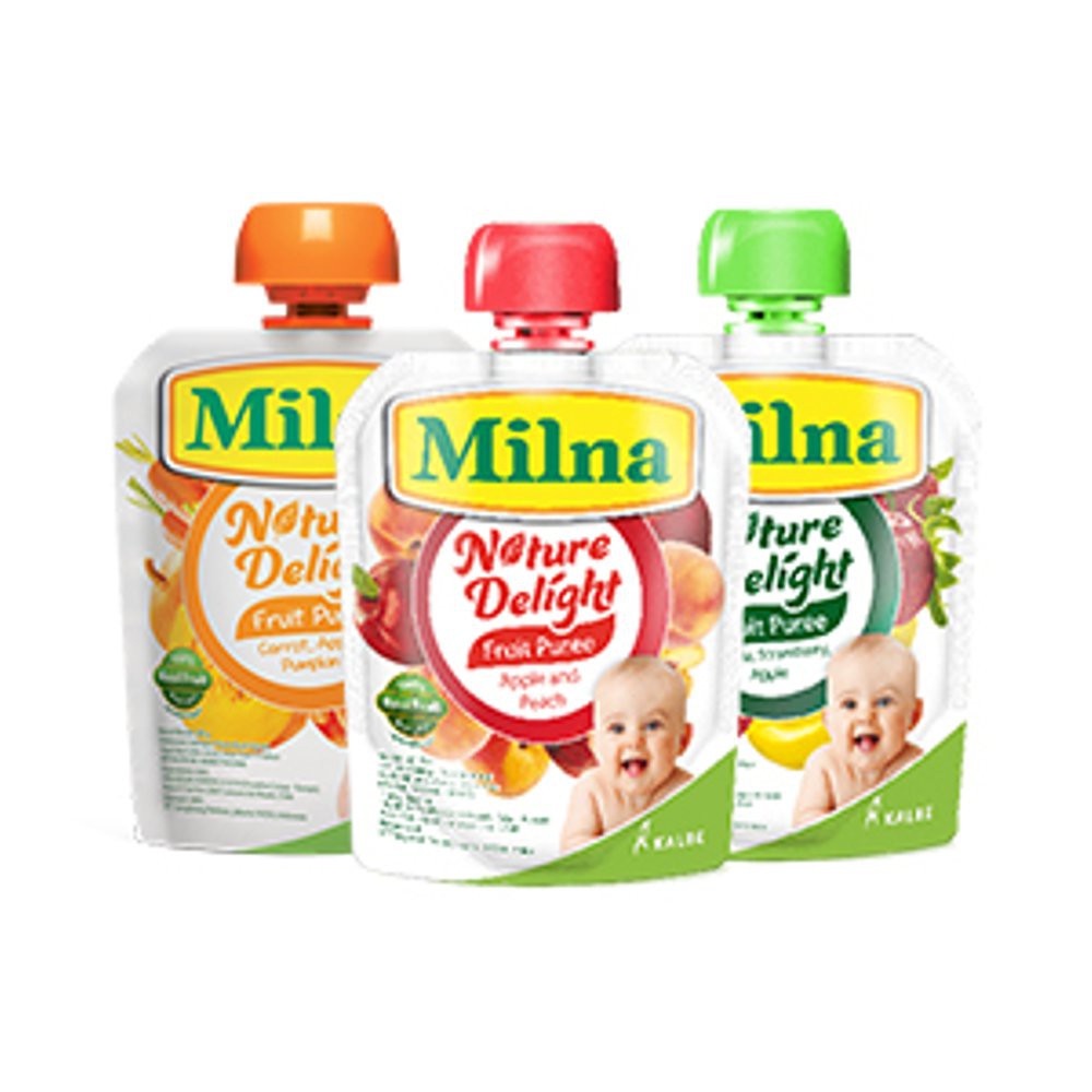 Milna Nature Delight Fruit Pure 80gr - Makanan Buah Bayi Balita