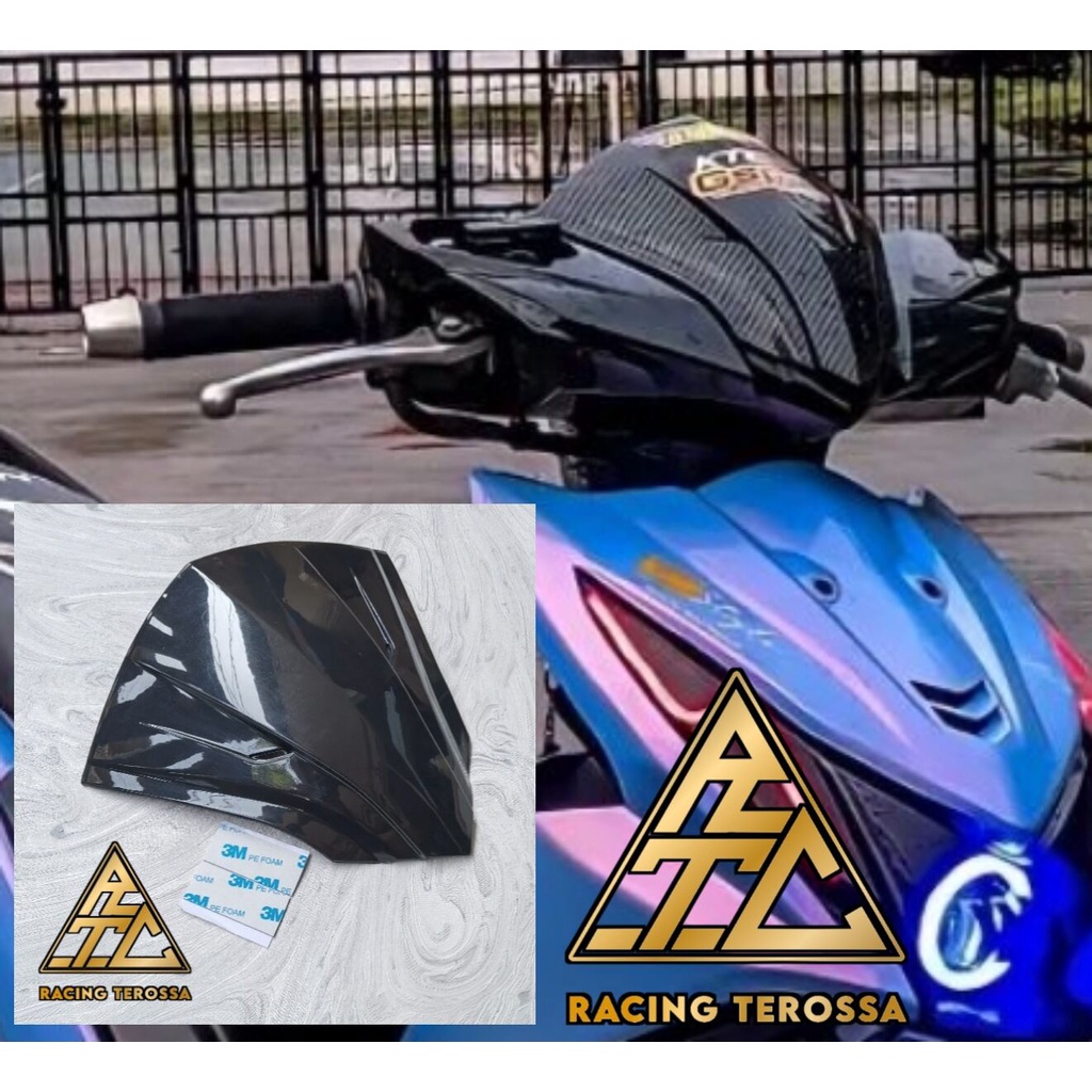 VISOR HONDA BEAT - VISOR BEAT FI 2015 2016 / VISOR BEAT FI TEBAL HITAM