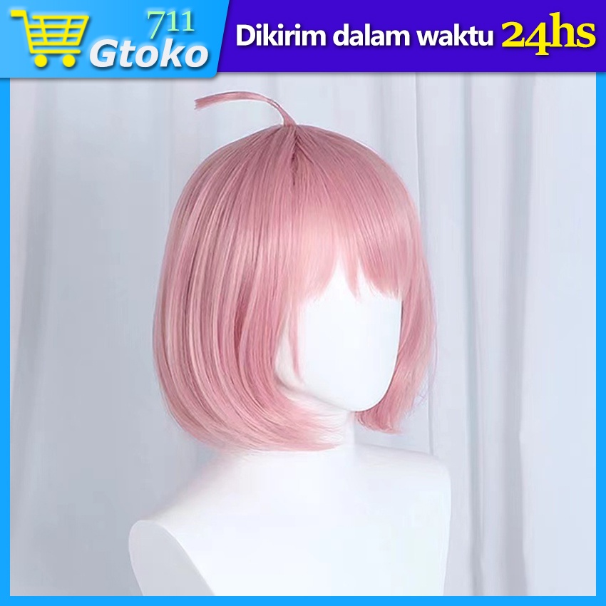 Wig Cosplay Anya Forger Spy x Family Anime Rambut Palsu Anak Dewasa