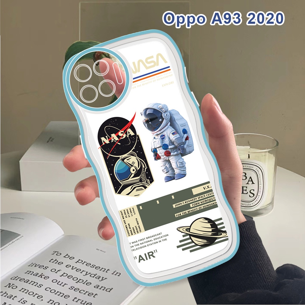Casing Untuk OPPO A93 A53 A33 A31 2020 A9 2020 A5 2020 A92 A52 Reno 4F Soft Case Nasa Astronaut Shoc