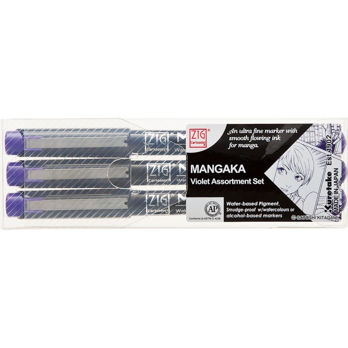 

Andma ZIG CARTOONIST MANGAKA SET 3 VIOLET (CNM-3VVL)