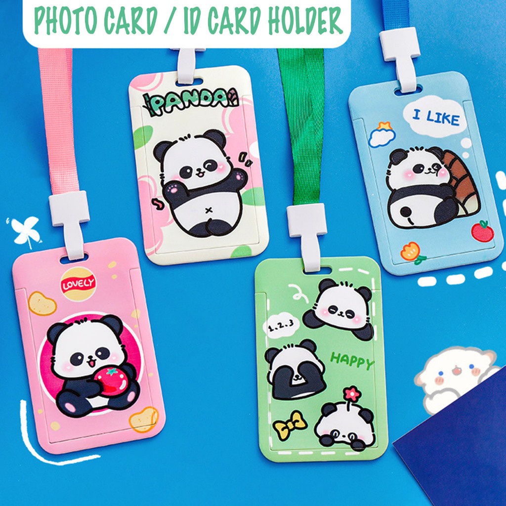

ID CARD HOLDER Motif Panda Transportasi Gaya Korea Untuk Sekolah / Kantor lucu kawaii Pelindung Kartu