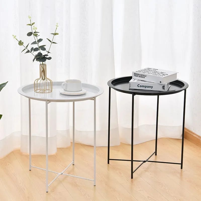 Meja Kopi Besi / Meja Teras Balkon / Meja Neo Helios Informa / Coffee Table / Meja Tamu Kecil Bulat 
