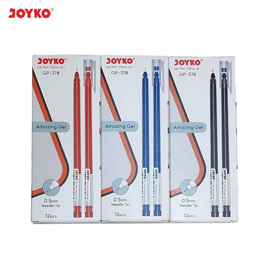 

Joyko Pulpen Gel 1 Pack Amaging GP-378 1 Pak/12pcs | Bolpen Pena Jel 1 Pak