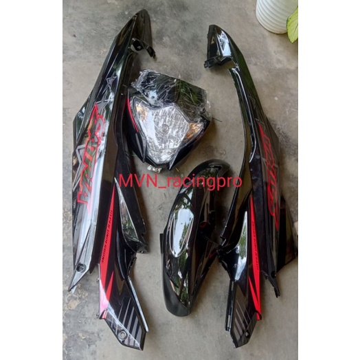 BISA COD PAKET BODY KEPALA SPAKBOR DEPAN SUZUKI SATRIA FU FL FACELIT FACELIFT WARNA HITAM ORIGINAL P