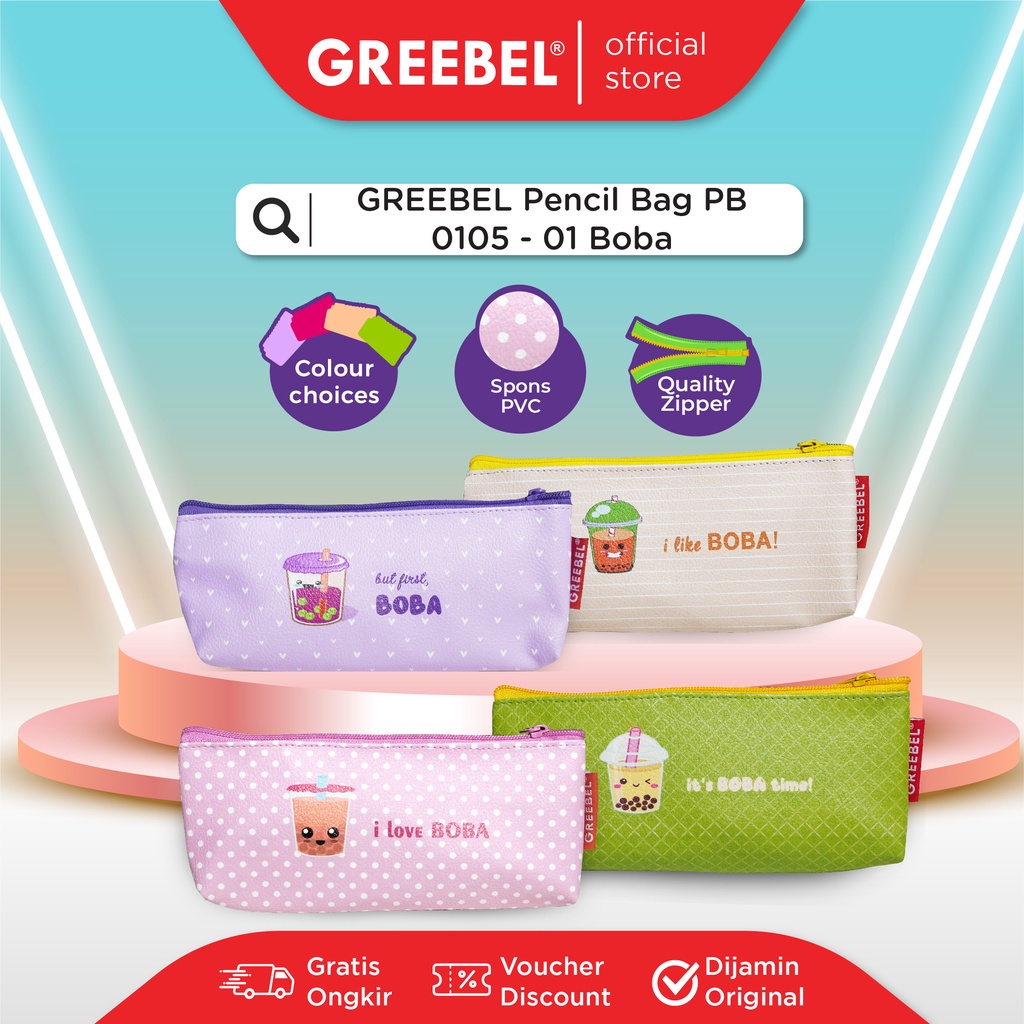 

Greebel Tempat Pensil Boba 0105-01 / Kotak Pinsil Penghapus Rautan