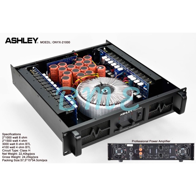 POWER AMPLIFIER ASHLEY ONYX21000/ONYX 21000 CLASS H ORIGINAL