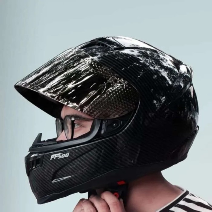 Helm FullFace RSV Carbon FF 500 - Carbon Glossy, M