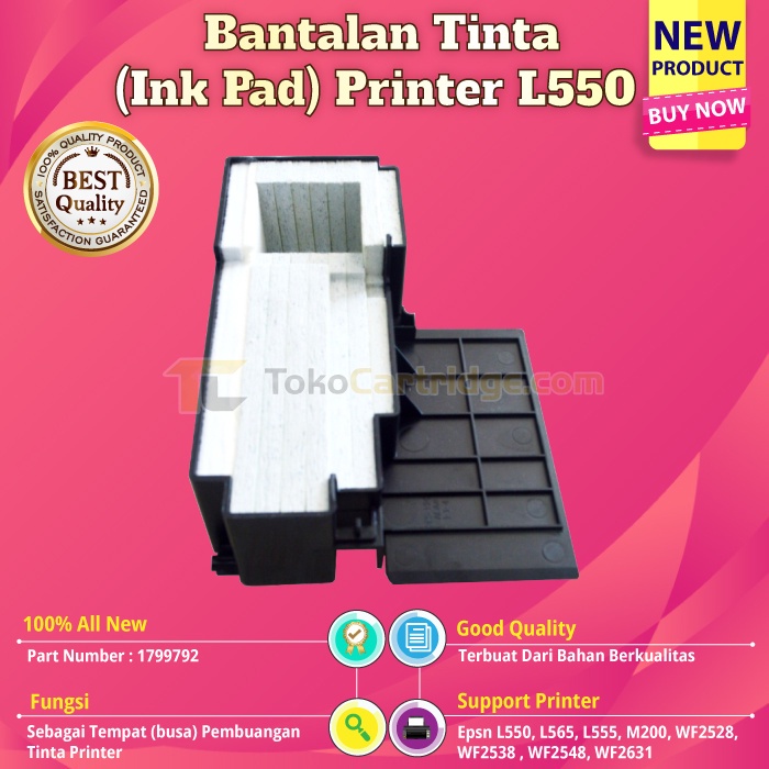 Bantalan Tinta Printer Epsn L550 L565 L555 M200 M200 WF2528 WF2538 WF2548 WF2631New, InkPads L550 New Part Number 1799792