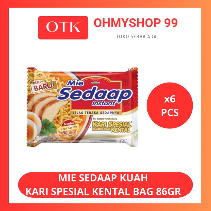 

Sedaap Mie Kuah Kari Kental Spesial 6x75gr