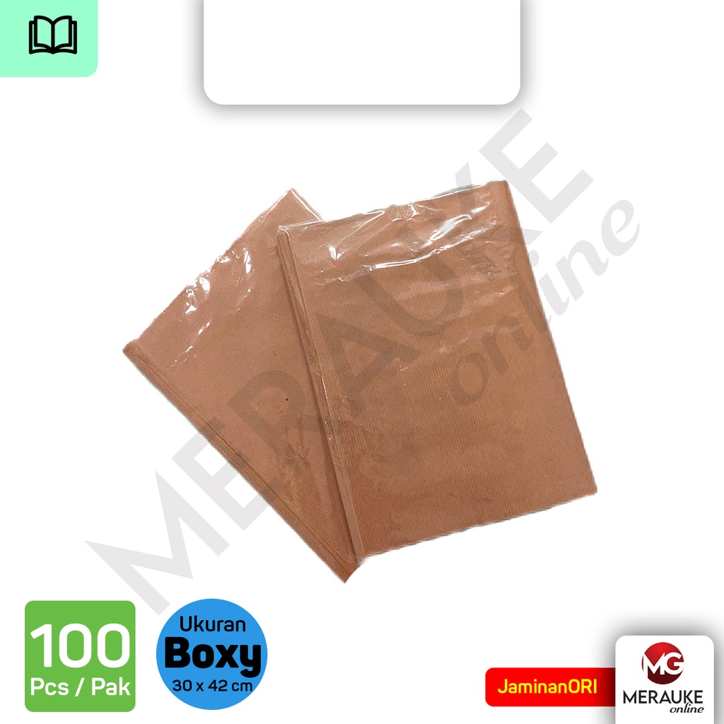 

RK Sampul Buku Kraft / Coklat Ukuran Boxy 100s
