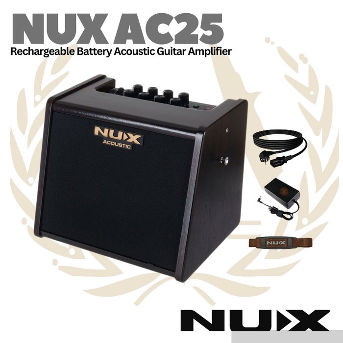 NUX AC25 Rechargable Acoustic Guitar Amplifier - Ampli Akustik