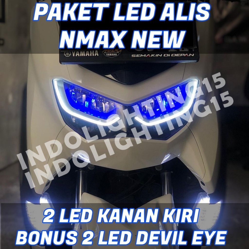 LAMPU ALIS SEPAKET UNTUK NMAX NEW BONUS DEVIL EYES 2020 2021 2022 TIDAK BERBINTIK