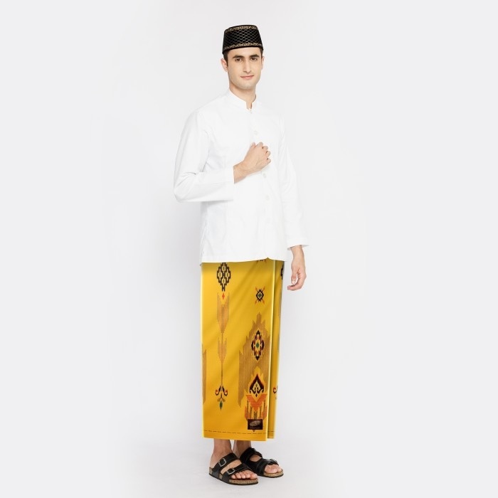 Sarung ATLAS Idaman 555 Harmoni Motif BHS SGA Kuning 01