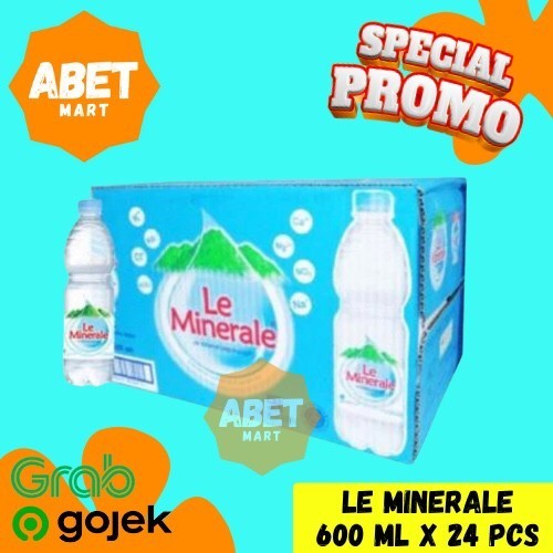 Le Minerale 600 Ml 1 Dus 24 Botol - Air Mineral Leminerale Tanggung