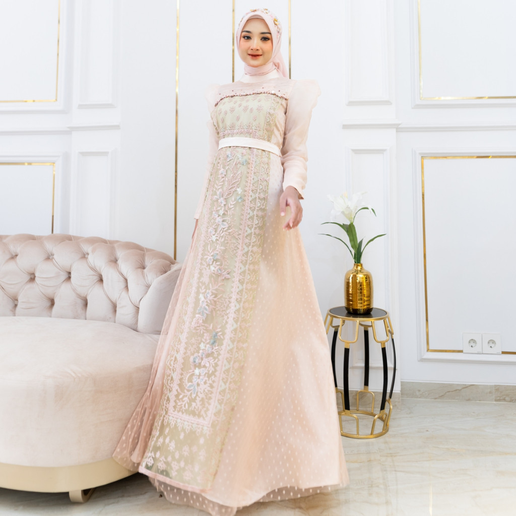 LYF OFFICIAL - RANNA DRESS - A LINE -  GAUN - PANJANG - WISUDA PESTA RESEPSI LAMARAN - WANITA MUSLIM