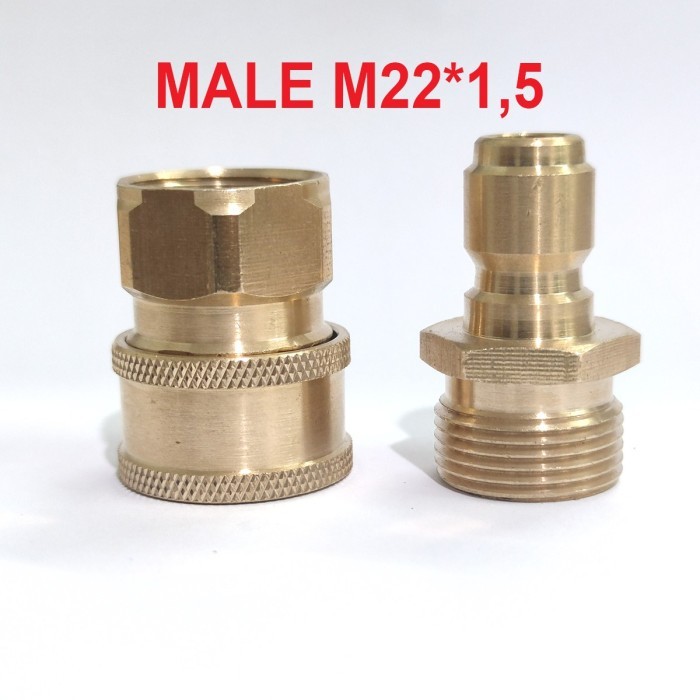 AC00 Coupler nepel angin adaptor M22 1/4 Male M14X1.5 quick release - M22x1.5 MALE