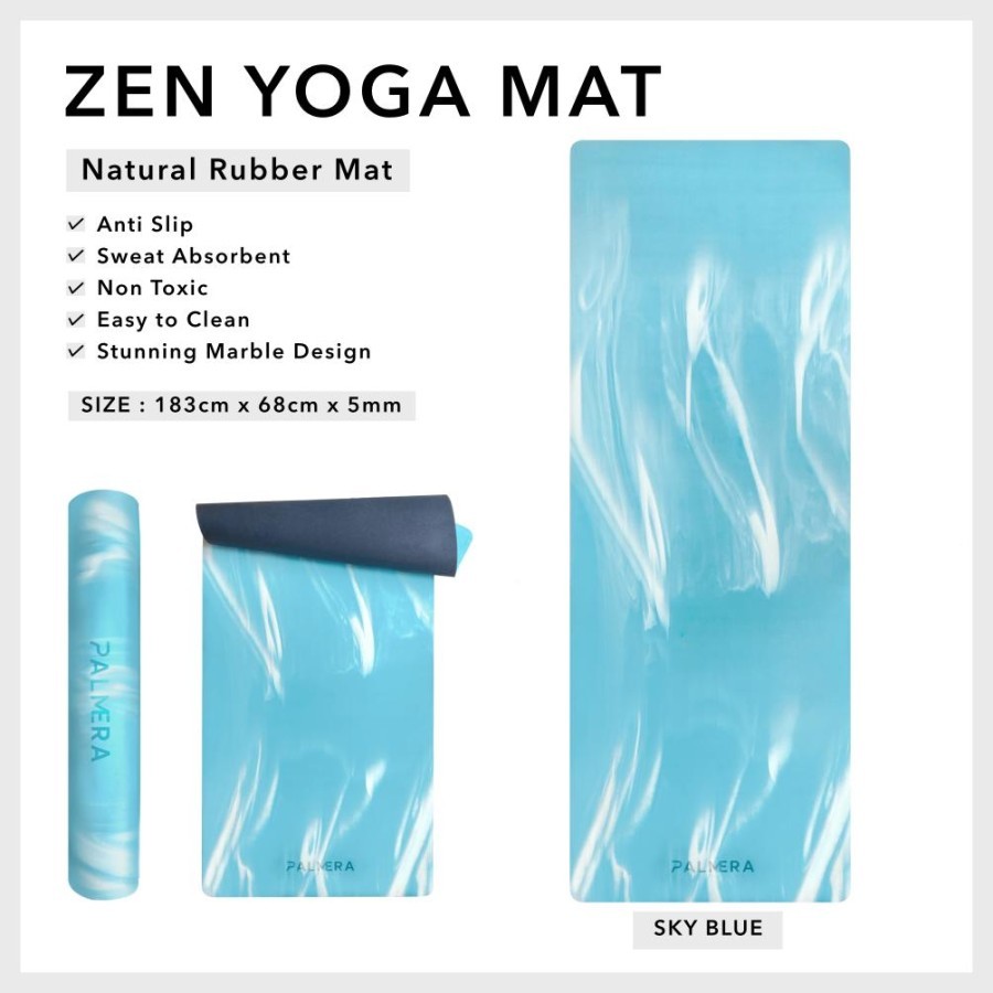 Zen Marble PU Rubber Yoga Mat Palmera Active - Outer Sport Jaket Apparel Women Shirt/Skirt/Dress - B