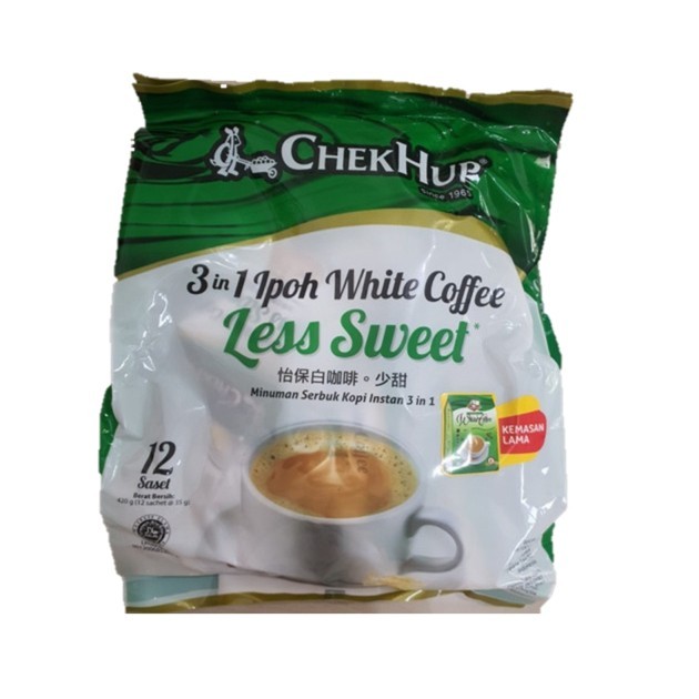 

READY STOCK!!! Chek Hup Less Sweet 3in1 Ipoh White Coffee chekhup instant 12 sachet - Less Sweet