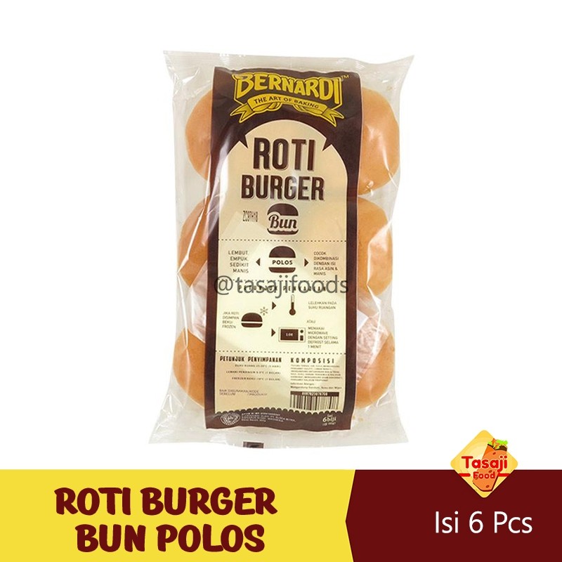 

Bernardi Roti Burger Bun Polos Isi 6 Pcs