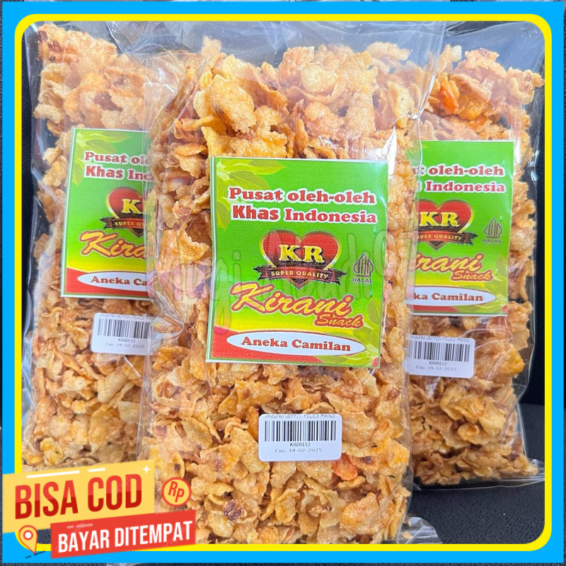 

Keripik Jagung Geprek Gurih Pedas Manis