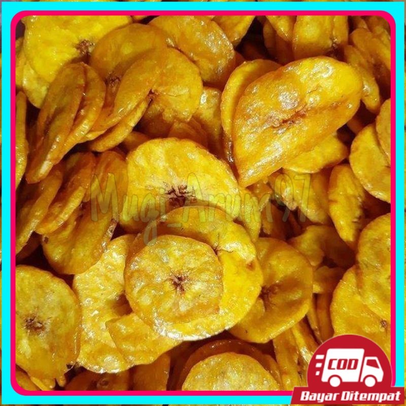 

1kg keripik pisang dua varian rasa manis / asin