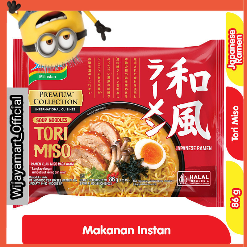 

Indomie Mi Instan Premium Tori Miso Jepang Ramen 86 g