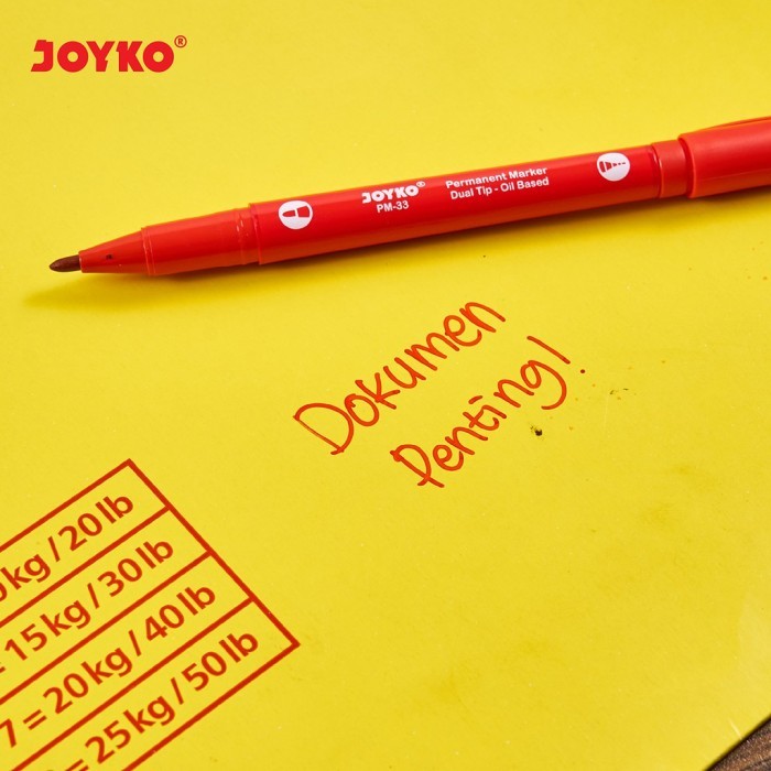 

Spidol Dual Tip Joyko PM-31 / PM-32 / PM-33 Permanent Marker - Biru