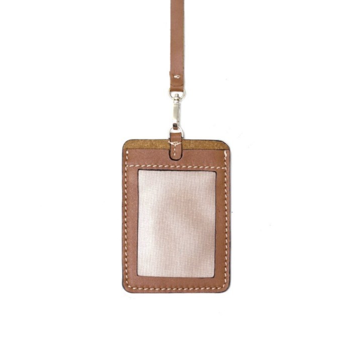 

Koleksi Terbaru- Dapoza Lanyard Leather / ID card holder name tag kulit - Brown