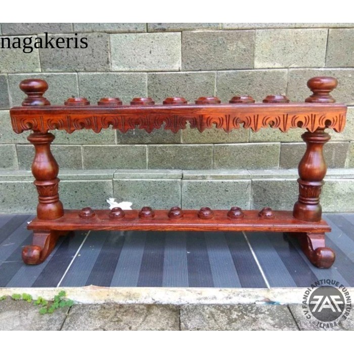

jagrak keris tombak model bubut ukir minimalis elegan isi 7 kode fn017 terlaris