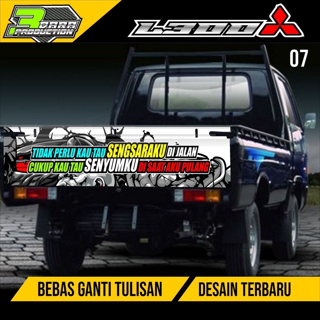 DECAL STIKER PINTU BELAKANG L300 PICK UP STIKER PINTU L 300 KODE 07
