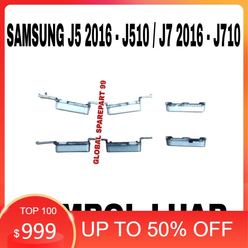 ORI PERNIK RUBBER TOMBOL LUAR ON/OFF + VOLUME SAMSUNG J5 2016 J510 / J7 2016 J710 TOMBOL BUTTON - PE