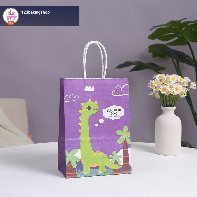 

Paperbag murah ultah anak size besar Dino goodiebag tas kado anak