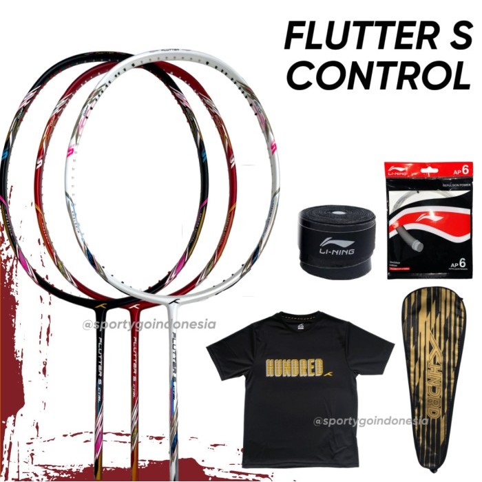 Raket Badminton HUNDRED FLUTTER S CTRL Original HNDRD FLUTTER CONTROL