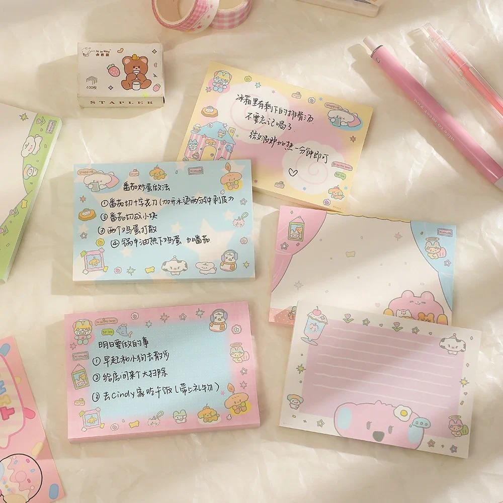 

Cute Korean Memo Pad Material Paper Notepad Stationery Supplies Office Accessories for Desk Journal Memo Pad Scrapbooking