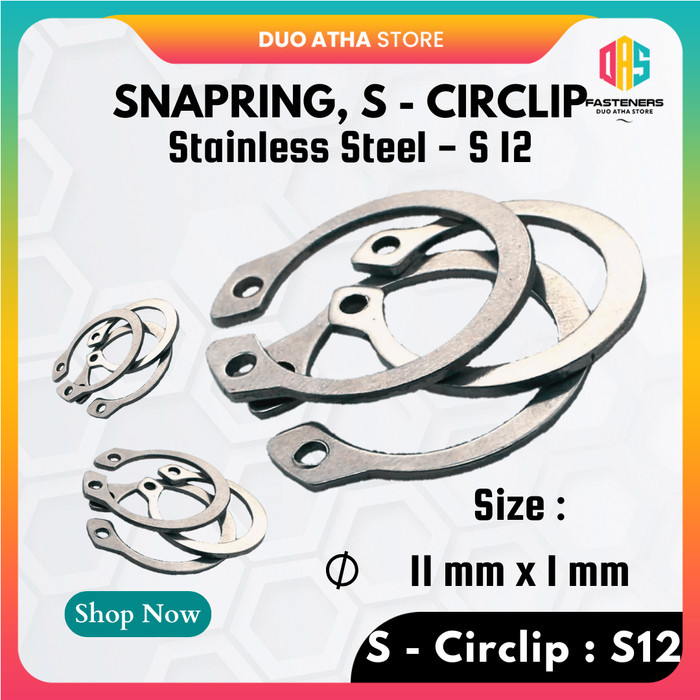 Snapring Stainless S12 Snap ring S12 Stainless Steel