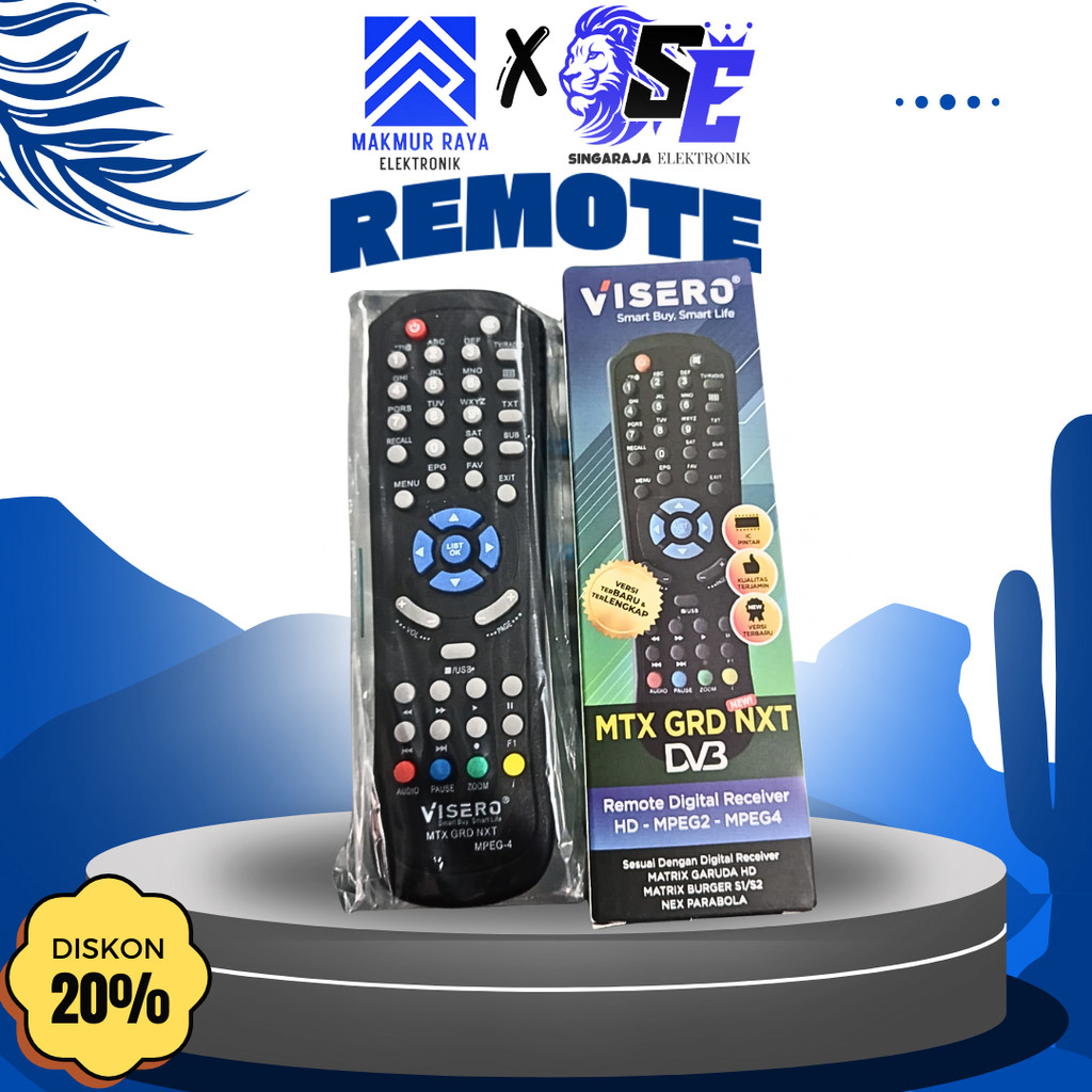 Matrix Remote Receiver Garuda - Remote Universal untuk Decoder TV