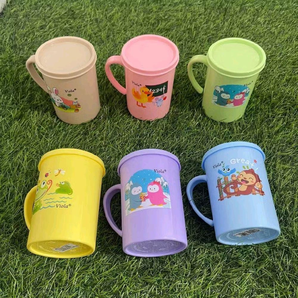 Cangkir Karakter Tutup Keisya Viola Kitchenware - Dapur Mug Plastik