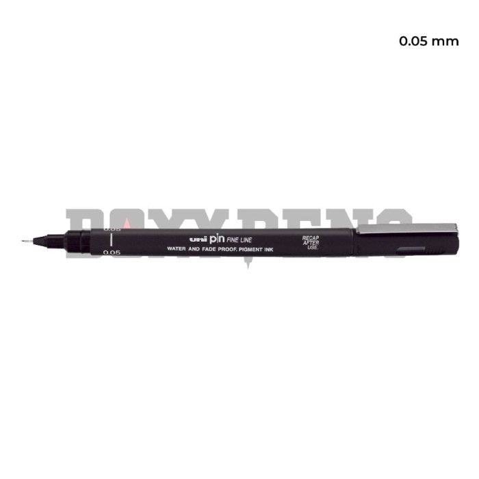 

Uni PIN 005-200 Drawing Pen WATER AND FADE PROOF PIGMENT INK Black