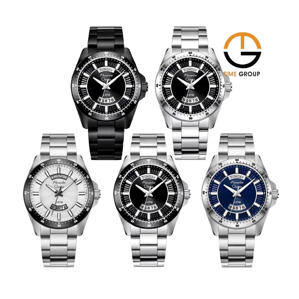 JAM TANGAN PRIA ALEXANDRE CHRISTIE AC6678 AC 6678 MEB STAINLESS STRAP ORIGINAL