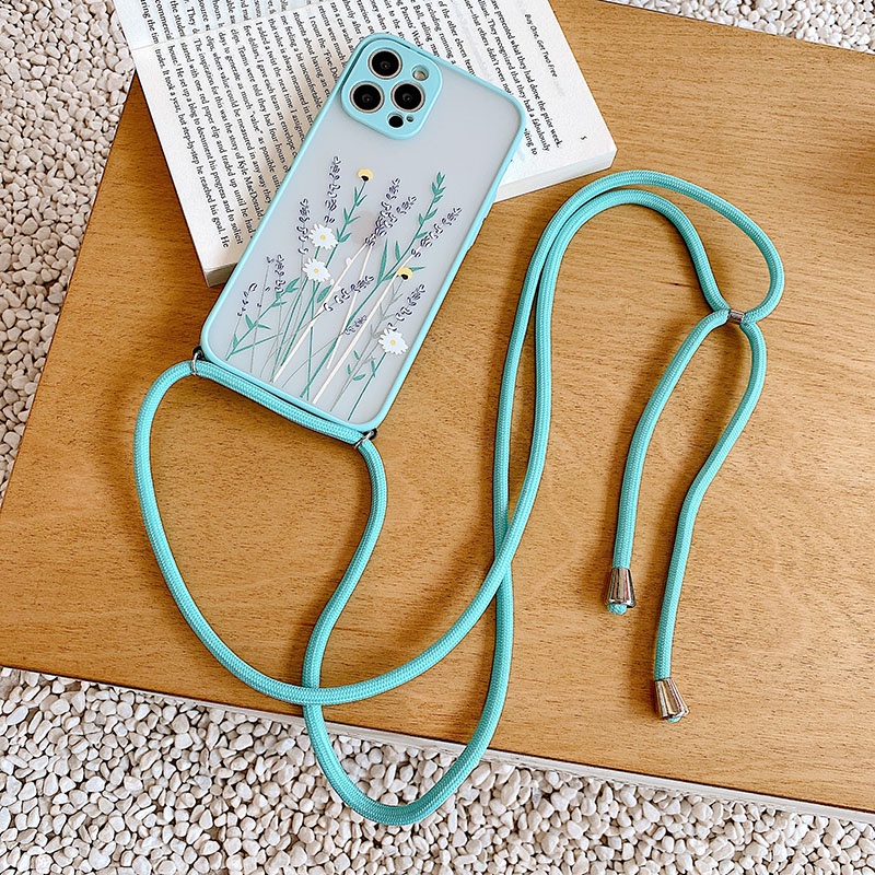 CASING COMPATIBLE FOR SAMSUNG A22 4G M32 M22 4G A22 5G S8 CASE DOVE FLOWER LANYARD HARD LAVENDER