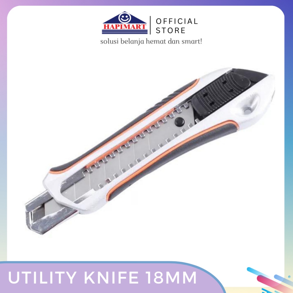 

Finder 191878 Utility Knife 18mm/Pisau Cutter Silver 1 Mata Pisau