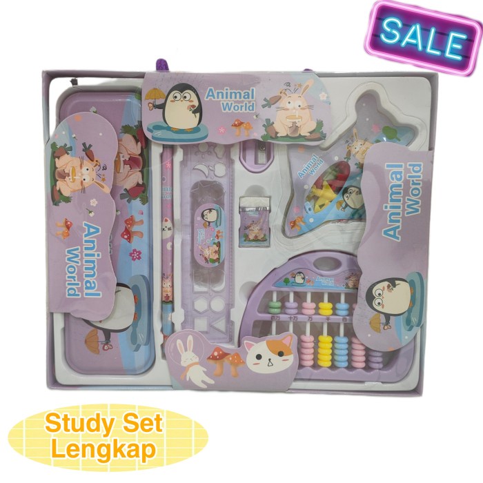

STUDY SET ANAK / PAKET ALAT TULIS ANAK / SOUVENIR ULANG TAHUN ANAK - CEWEK