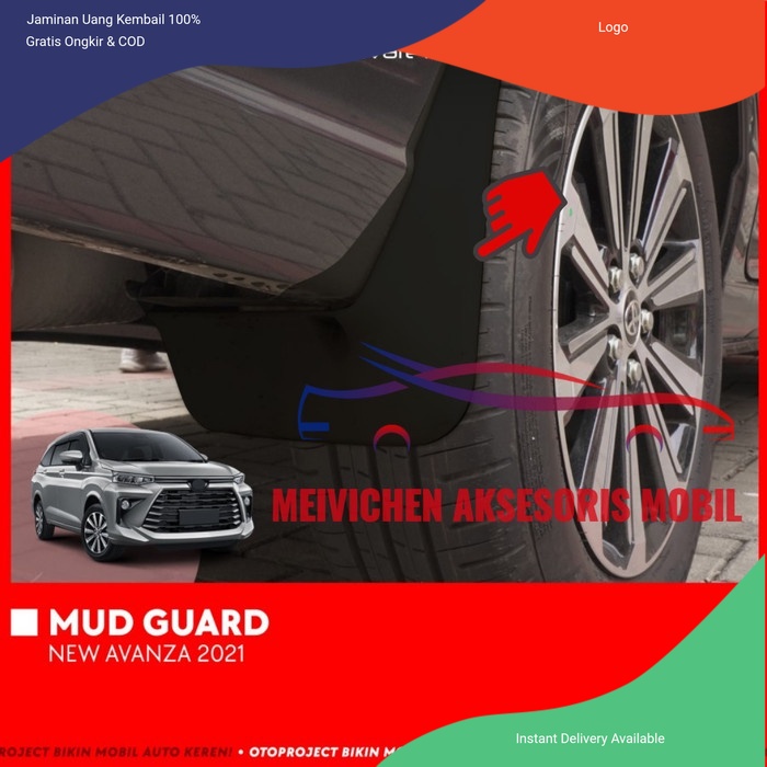 MUD GUARD | KARPET LUMPUR ALL NEW AVANZA / ALL NEW XENIA 2021 - 2023 Aksesoris mobil