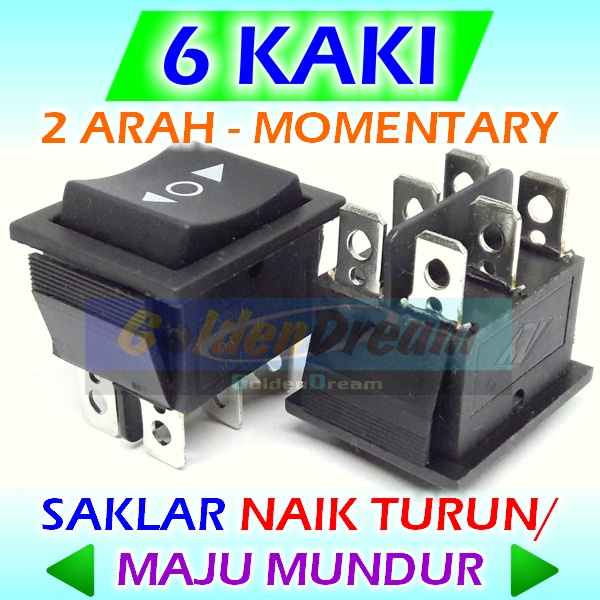 6 KAKI - Saklar Maju Mundur Naik Turun Jendela Pintu Mobil Robot Motor