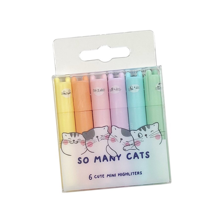 

M&G So Many Cats Cute Mini Highlighters 6C | Penanda Warna AHM22575