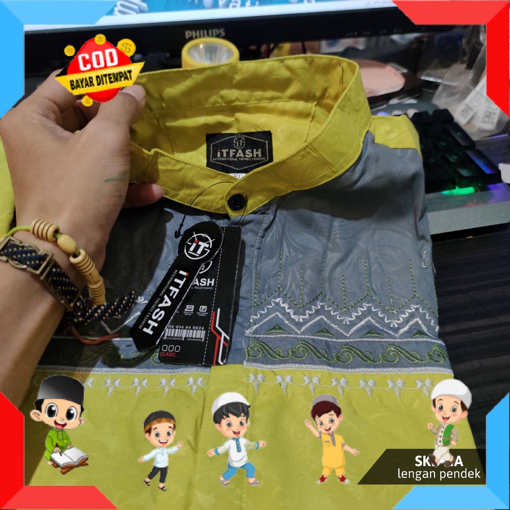 SAYANG ANAK BAJU MUSLIM ANAK PRIA LAKI" LANANG PUTRA MOTIF POLOS WARNA / Grosir Trolis Original iTFA