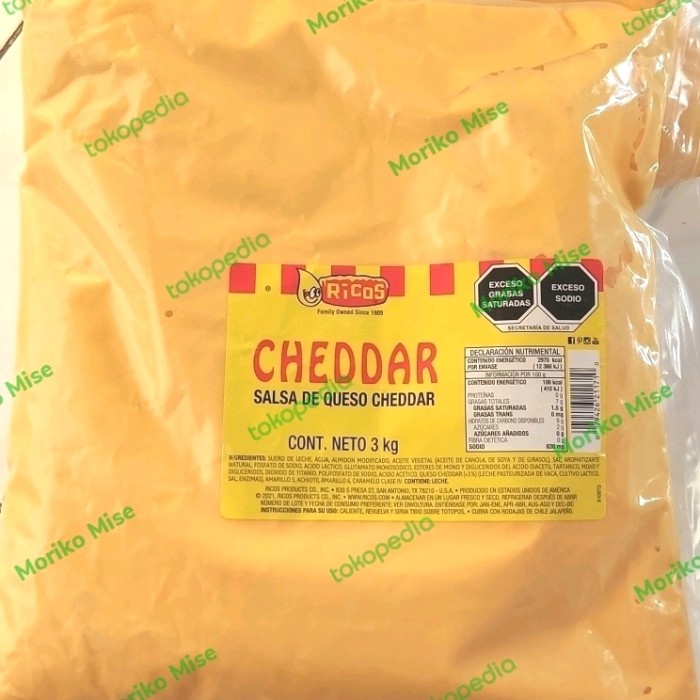 

saus keju ricos cheddar cheese sauce REPACK 200 gr